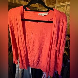 LOFT Vibrant Pink/Coral Cardigan